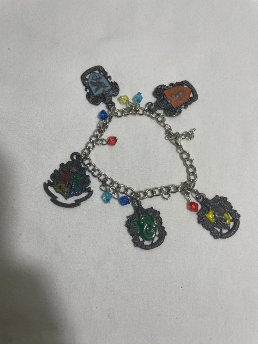 Harry Potter Hogwarts Houses Charm Bracelet Ravenclaw Slytherin Gryffindor